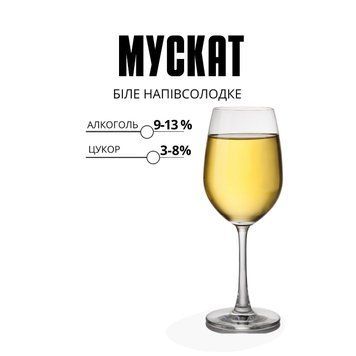 ВИНО "МУСКАТ"біле напівсолодке мус1 фото