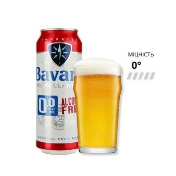 Пиво Bavaria, безалкогольне, светлое, фильтрованое, ж/б, 0,5 л ВРВБ1 фото