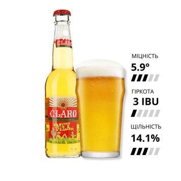 Пиво Claro Mexico, светлое, фильтрованное, 5,9%, 0,33 л КЛА1 фото